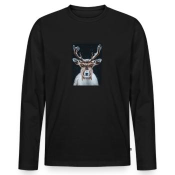 Reindeer Reindeer - Men's Premium Organic Long Sleeve Shirt - black - Front - Nico (187cm)
