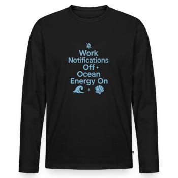 From vacation mode from the Queen Vacation office - Men's Premium Organic Long Sleeve Shirt - black - Front - Nico (187cm)