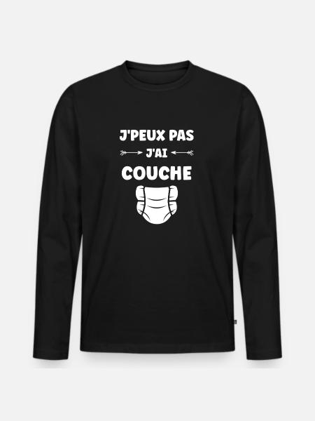 Couches - T-shirt manches longues Premium bio Homme - noir