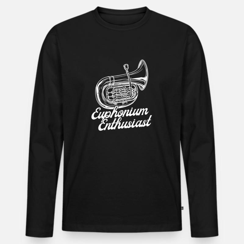 Bariton Player Enthusiast Euphonium - Männer Premium Bio Langarmshirt - Schwarz