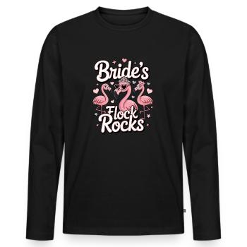 Mariée sauvage Époque Design Possum Mariage Possum - T-shirt manches longues Premium bio Homme - noir - Devant - Nico (187cm)