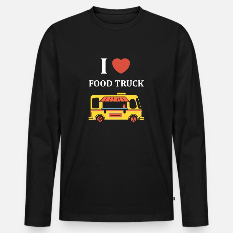 Imbisswagen - Männer Premium Bio Langarmshirt - Schwarz