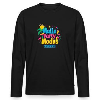 Malle Party Modus Aktiviert Mallorca Gruppen Shirt - Männer Premium Bio Langarmshirt - Schwarz - Vorne - Nico (187cm)