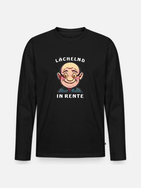 DES RETRAITÉS SOURIANTS À LA RETRAITE - T-shirt manches longues Premium bio Homme - noir