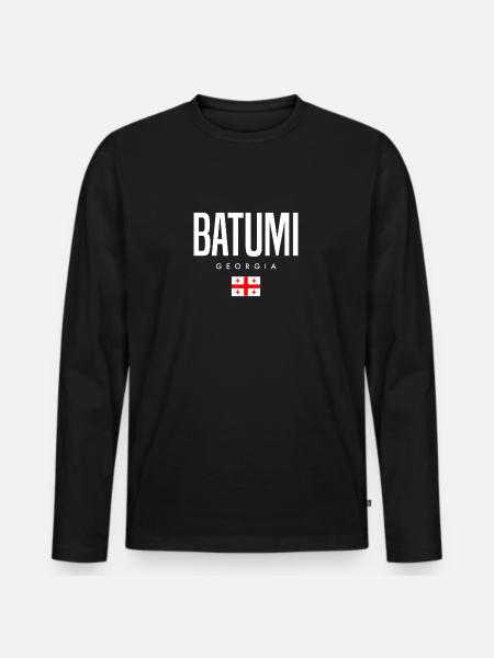 Batumi, Georgia - Men's Premium Organic Long Sleeve Shirt - black