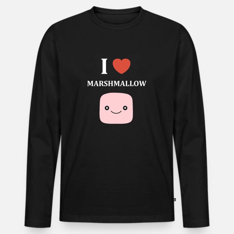 Marshmallow - Männer Premium Bio Langarmshirt - Schwarz