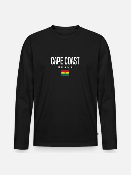 Cape Coast, Ghana - Men's Premium Organic Long Sleeve Shirt - black