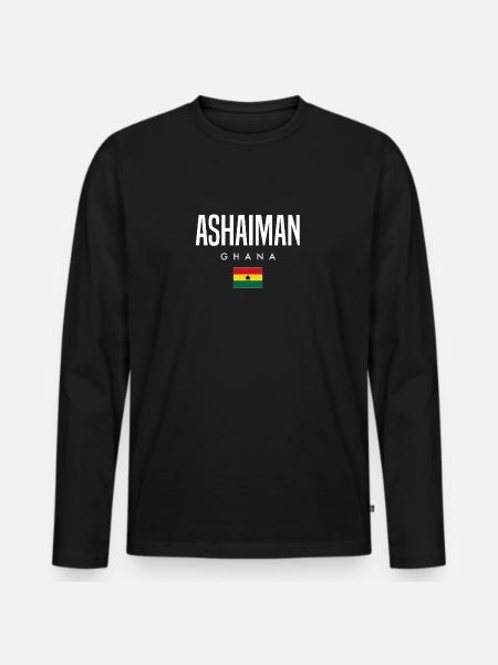 Ashaiman, Ghana - T-shirt manches longues Premium bio Homme - noir