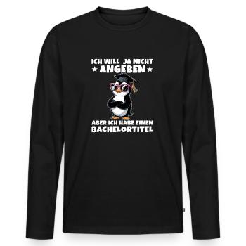 Bachelor Abschlussprüfung Studium geschafft - Männer Premium Bio Langarmshirt - Schwarz - Vorne - Nico (187cm)