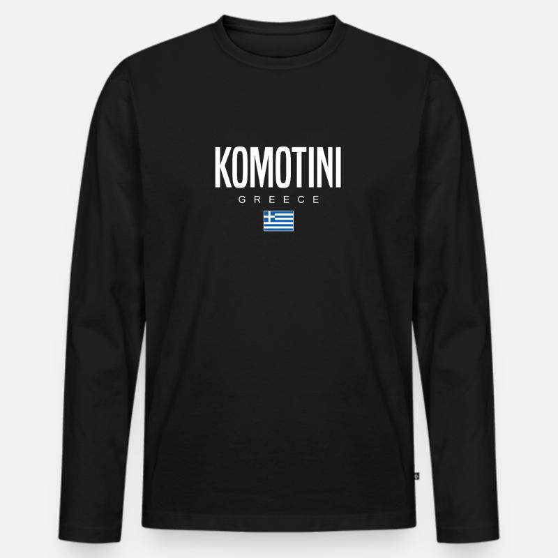Komotini Grèce - T-shirt manches longues Premium bio Homme - noir