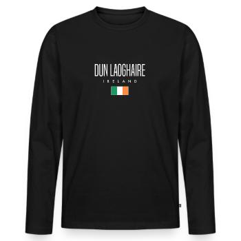 Dun Laoghaire Irland - Männer Premium Bio Langarmshirt - Schwarz - Vorne - Nico (187cm)