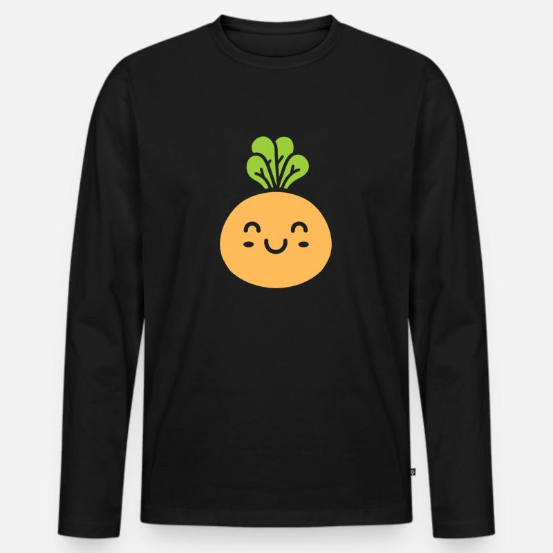 Kichererbse - Männer Premium Bio Langarmshirt - Schwarz