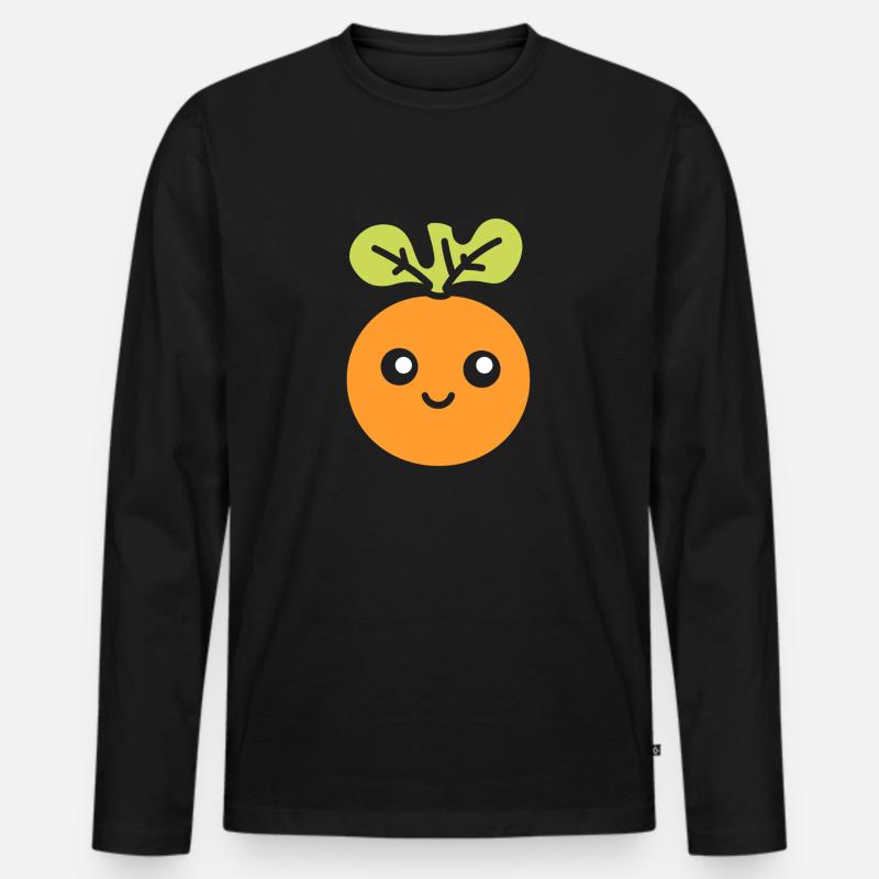 Kichererbse - Männer Premium Bio Langarmshirt - Schwarz