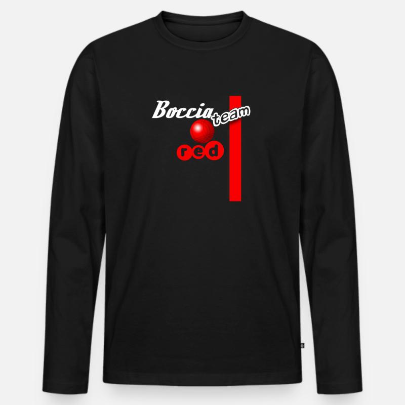 Boccia Team Rot - Männer Premium Bio Langarmshirt - Schwarz
