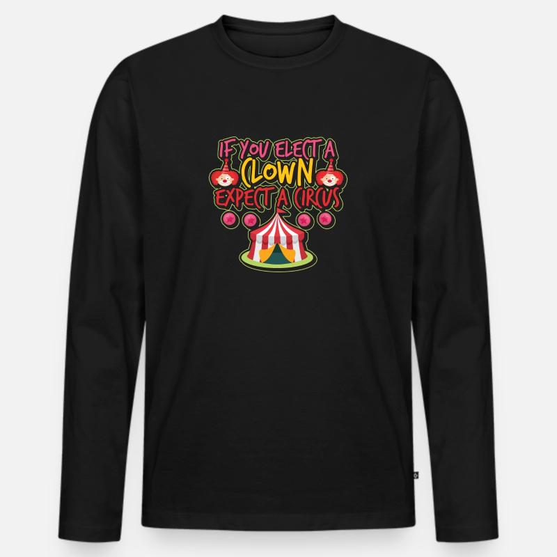 Clown & Circus - Männer Premium Bio Langarmshirt - Schwarz