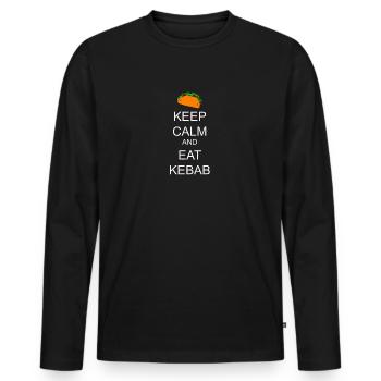 Kebab De viande de kebab - T-shirt manches longues Premium bio Homme - noir - Devant - Nico (187cm)