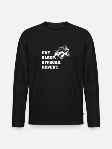 OFFROAD Terrain Jeep Gift - Men's Premium Organic Long Sleeve Shirt - black