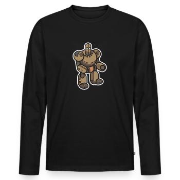 Roboter Geschenk Bot Technik Nerd Robotik Zukunft - Männer Premium Bio Langarmshirt - Schwarz - Vorne - Nico (187cm)