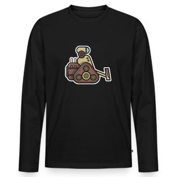 Roboter Geschenk Robotik Nerd Technik Steampunk - Männer Premium Bio Langarmshirt - Schwarz - Vorne - Nico (187cm)