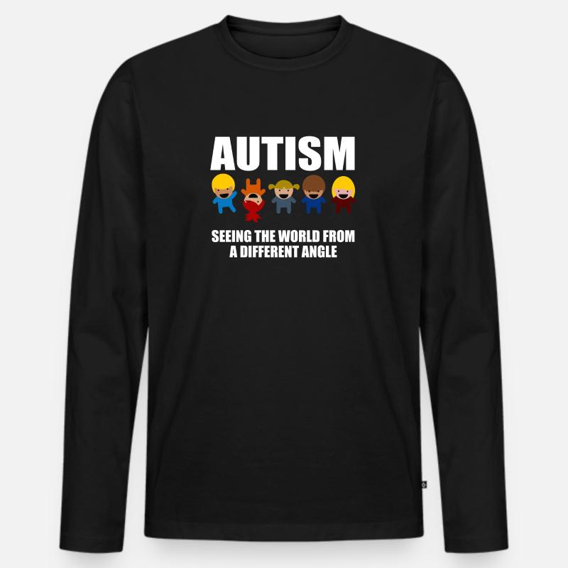 Autism Awareness Gift TShirt - Männer Premium Bio Langarmshirt - Schwarz