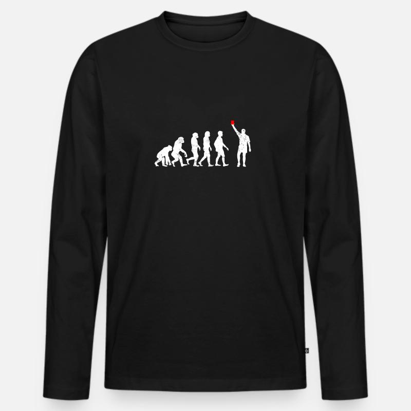 Evolution Referee - Men's Premium Organic Long Sleeve Shirt - black