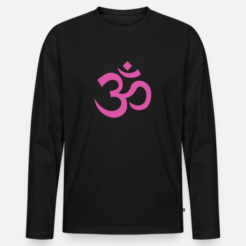 OM 23 - Männer Premium Bio Langarmshirt - Schwarz