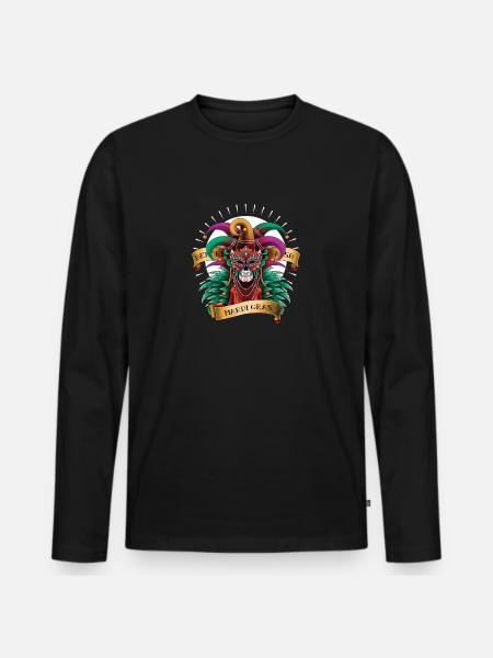 Mardi Gras - T-shirt manches longues Premium bio Homme - noir