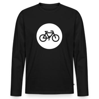 simple bicycle - Men's Premium Organic Long Sleeve Shirt - black - Front - Nico (187cm)