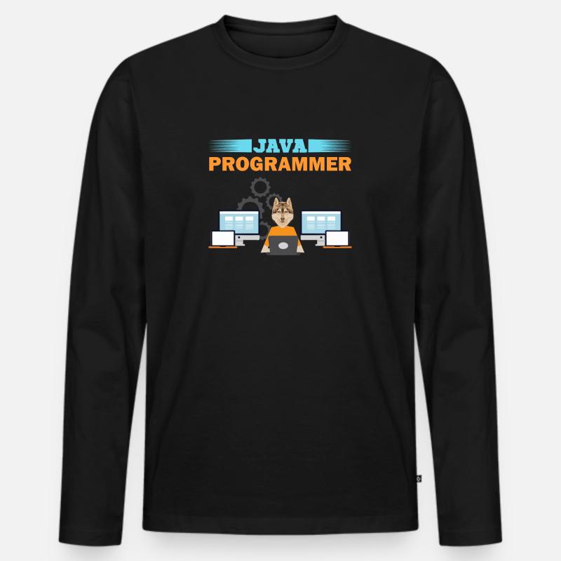 Programmeur Java T-shirt manches longues Premium bio Homme