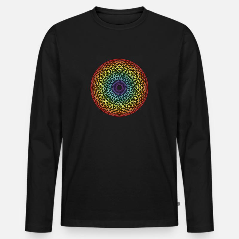 Torus Yantra 2 - Männer Premium Bio Langarmshirt - Schwarz