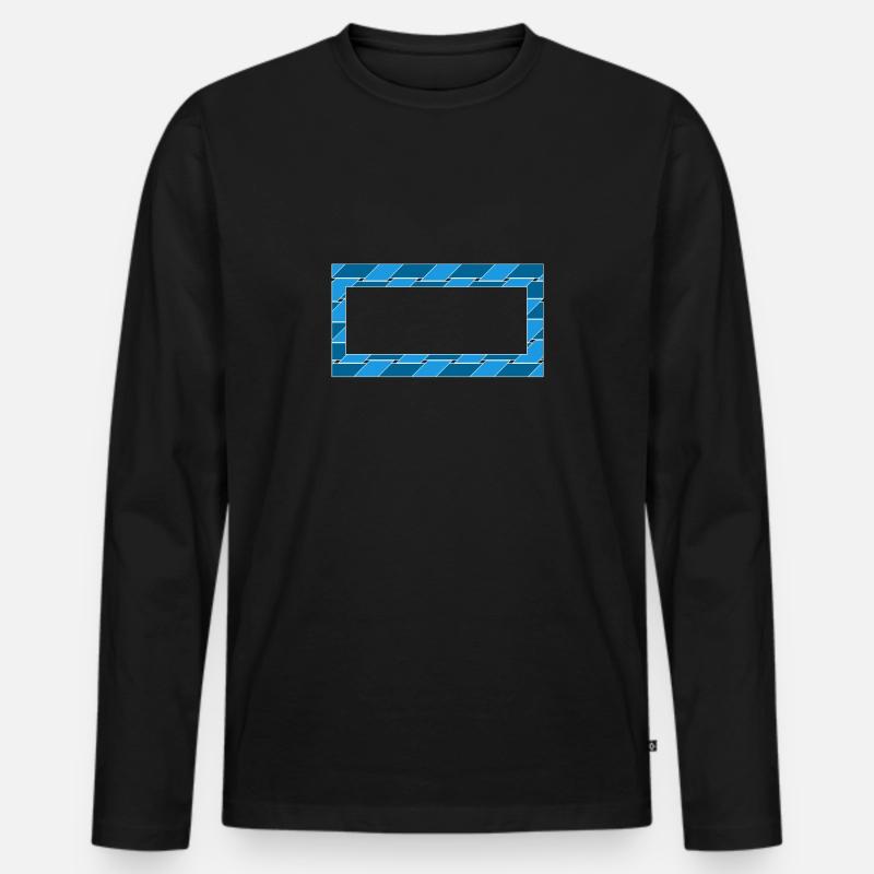 Design Yourself - Männer Premium Bio Langarmshirt - Schwarz