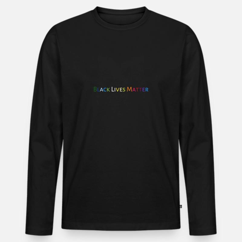 Black Lives Matter - Männer Premium Bio Langarmshirt - Schwarz