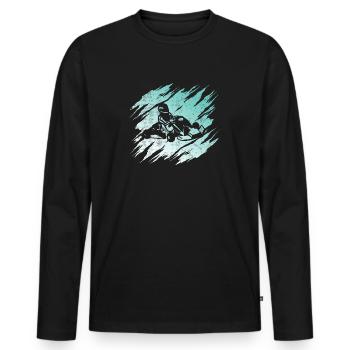 Go-Kart Go Kart Driver Motorsport Go-Kart - T-shirt manches longues Premium bio Homme - noir - Devant - Nico (187cm)