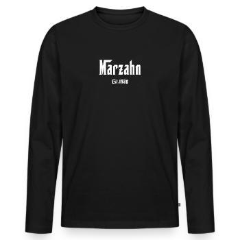 Berlin Tshirt Ostbezirk Marzahn Berliner Original - T-shirt manches longues Premium bio Homme - noir - Devant - Nico (187cm)