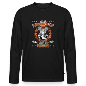 Viking Gift Nordic Warrior Motif - T-shirt manches longues Premium bio Homme - noir - Devant - Nico (187cm)