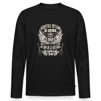 musician birthday guitarist rocker born 1969 - Männer Premium Bio Langarmshirt - Schwarz - Vorne - Nico (187cm)