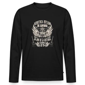 Hobby musician guitarist birthday 1998 - Männer Premium Bio Langarmshirt - Schwarz - Vorne - Nico (187cm)