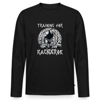 Wikinger-Training für Ragnarök-Krieger-Wikinger - Männer Premium Bio Langarmshirt - Schwarz - Vorne - Nico (187cm)