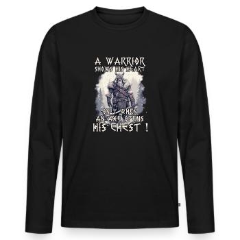 Ragnar Legendär Wikinger Geschenk Krieger - Männer Premium Bio Langarmshirt - Schwarz - Vorne - Nico (187cm)