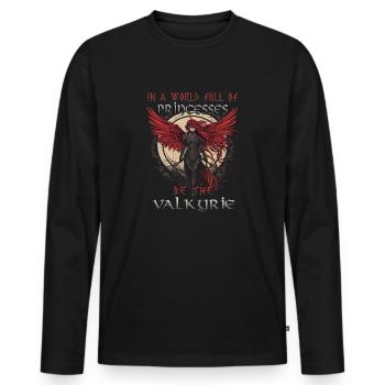 Valkyrie élégante de la mythologie nordique Valkyries - T-shirt manches longues Premium bio Homme - noir - Devant - Nico (187cm)