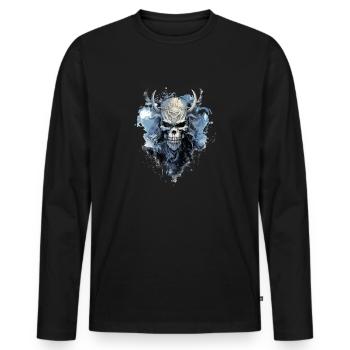 Nordic Vikings The gift for Viking fans. - Men's Premium Organic Long Sleeve Shirt - black - Front - Nico (187cm)