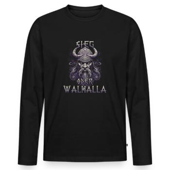 Cadeau RuneCraft pour les fans de Norsemen - T-shirt manches longues Premium bio Homme - noir - Devant - Nico (187cm)