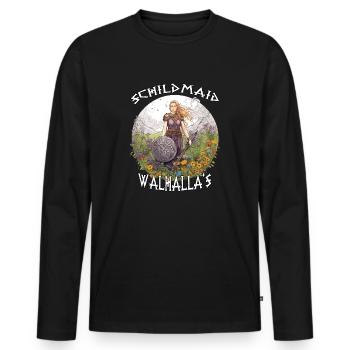 Valhalla Maidens : le cadeau pour les guerrières - T-shirt manches longues Premium bio Homme - noir - Devant - Nico (187cm)