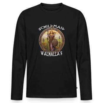 Walhalla Maidens Das Geschenk für Kriegerinnen - Männer Premium Bio Langarmshirt - Schwarz - Vorne - Nico (187cm)