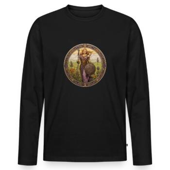 Secrets of Valhalla Le cadeau pour les fans de Freya - T-shirt manches longues Premium bio Homme - noir - Devant - Nico (187cm)