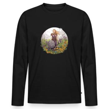 La beauté de Freya Ceci pour les adeptes Freya - T-shirt manches longues Premium bio Homme - noir - Devant - Nico (187cm)