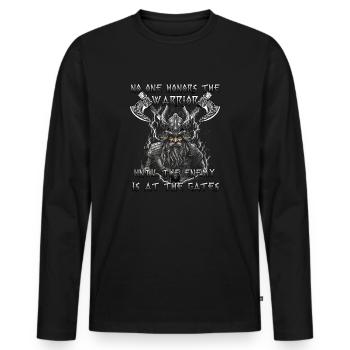 Cadeau de Valhalla Legends pour les Fans de Viking - T-shirt manches longues Premium bio Homme - noir - Devant - Nico (187cm)
