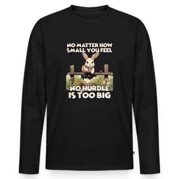 Kaninhop action training and fun for your - Men's Premium Organic Long Sleeve Shirt - black - Front - Nico (187cm)