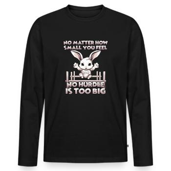 Kaninhop adventure: agility for your rabbit - Men's Premium Organic Long Sleeve Shirt - black - Front - Nico (187cm)