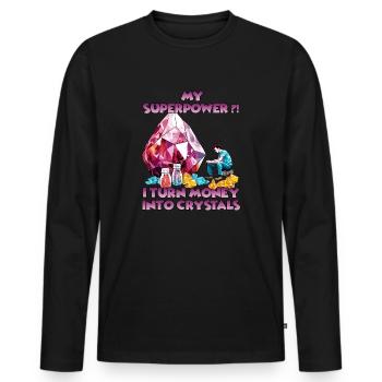 Aventure de cristal pour les explorateurs et les - T-shirt manches longues Premium bio Homme - noir - Devant - Nico (187cm)
